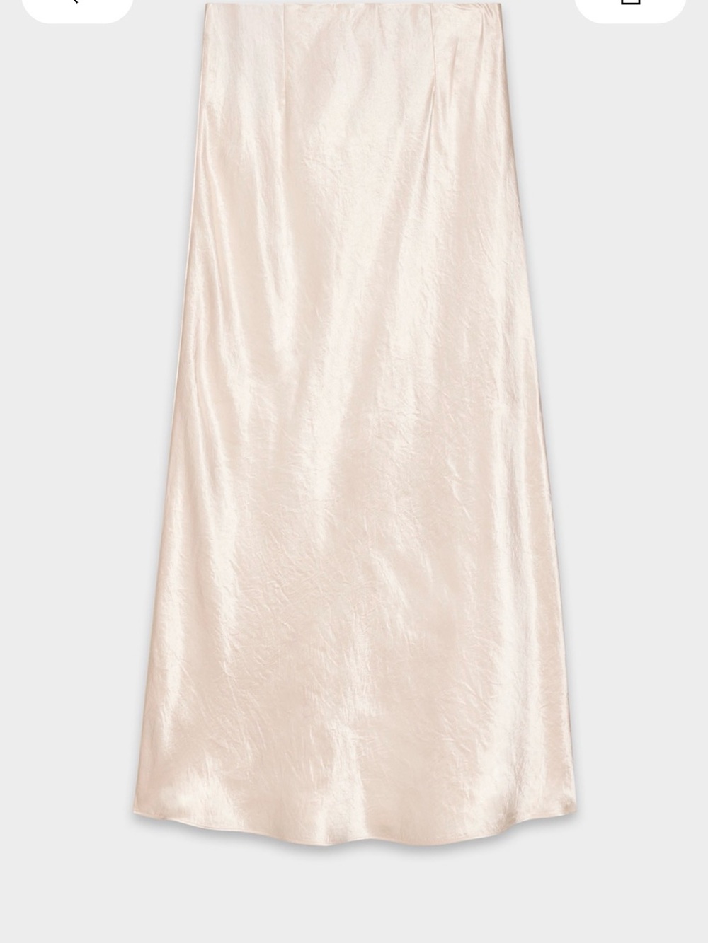 Aritzia Satin Maxi Skirt in Denude